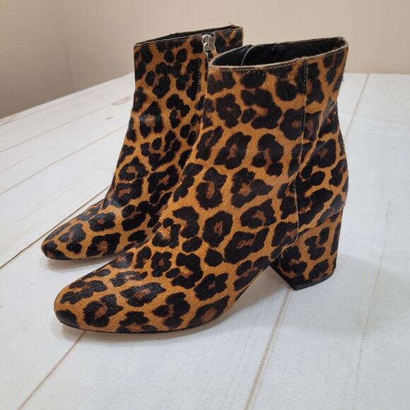 Zara Calf hair leopard print cat boots - Picture 1 of 9